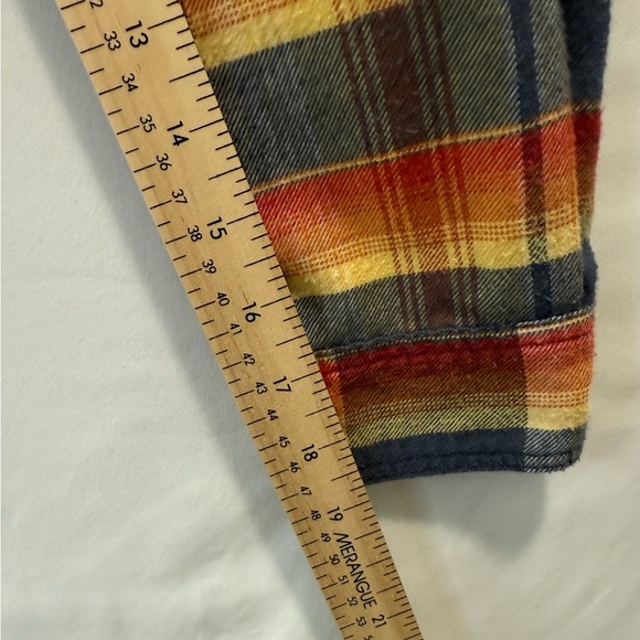 Burton Vibrant Gorpcore grunge Plaid Flannel Button-Down Shirt Size Large - Picture 10 of 10